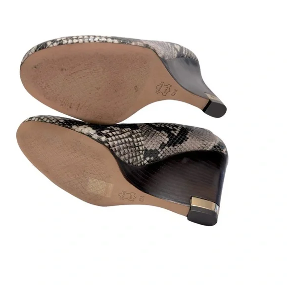 TORY BURCH Astoria Snakeskin Print Wedge Shoe Sz 8 - Picture 11 of 13